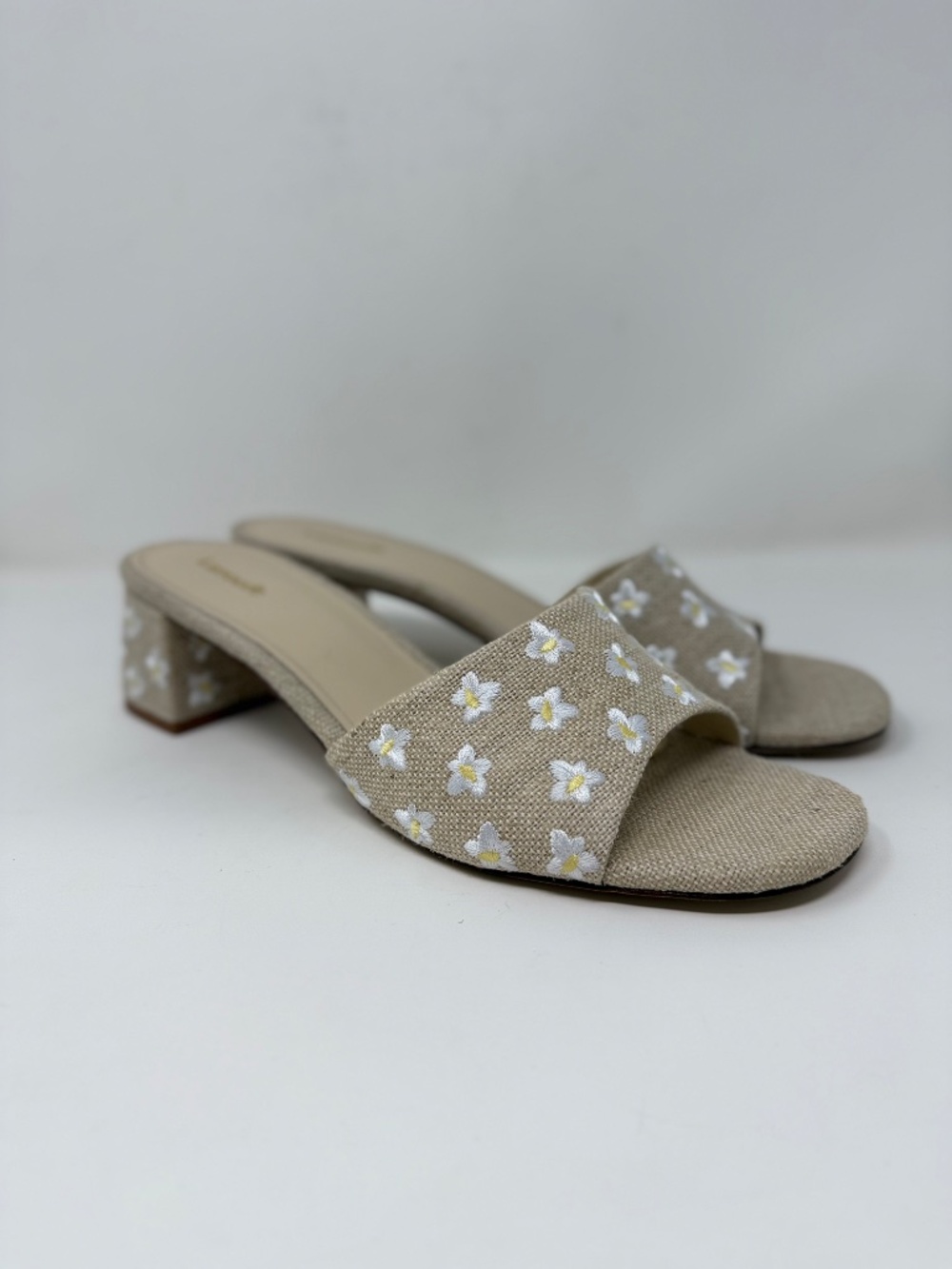 Larroude Brigitte Block Heel Slip On Sandals Sz 11 - Picture 2 of 11